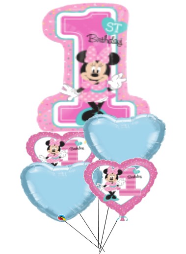 Minnie Mouse 1st Birthday - SP Balloon Bouquet