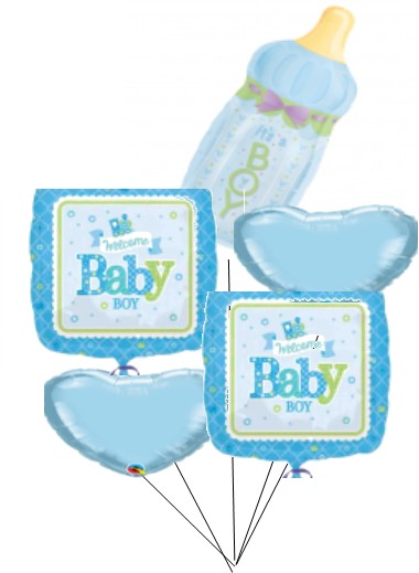 Baby Bottle Blue - SP Balloon Bouquet