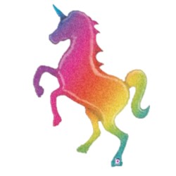 54" Glitter Unicorn Supershape