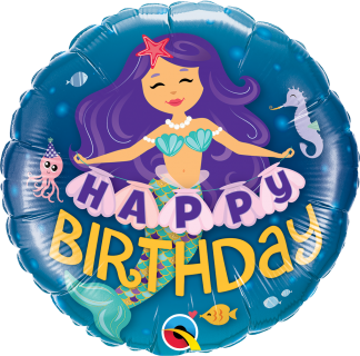 Happy Birthday Mermaid 18" Foil Balloon