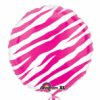 Pink Zebra stripe 18" Foil Balloon
