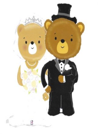 Bride and Groom Bears Bouquet