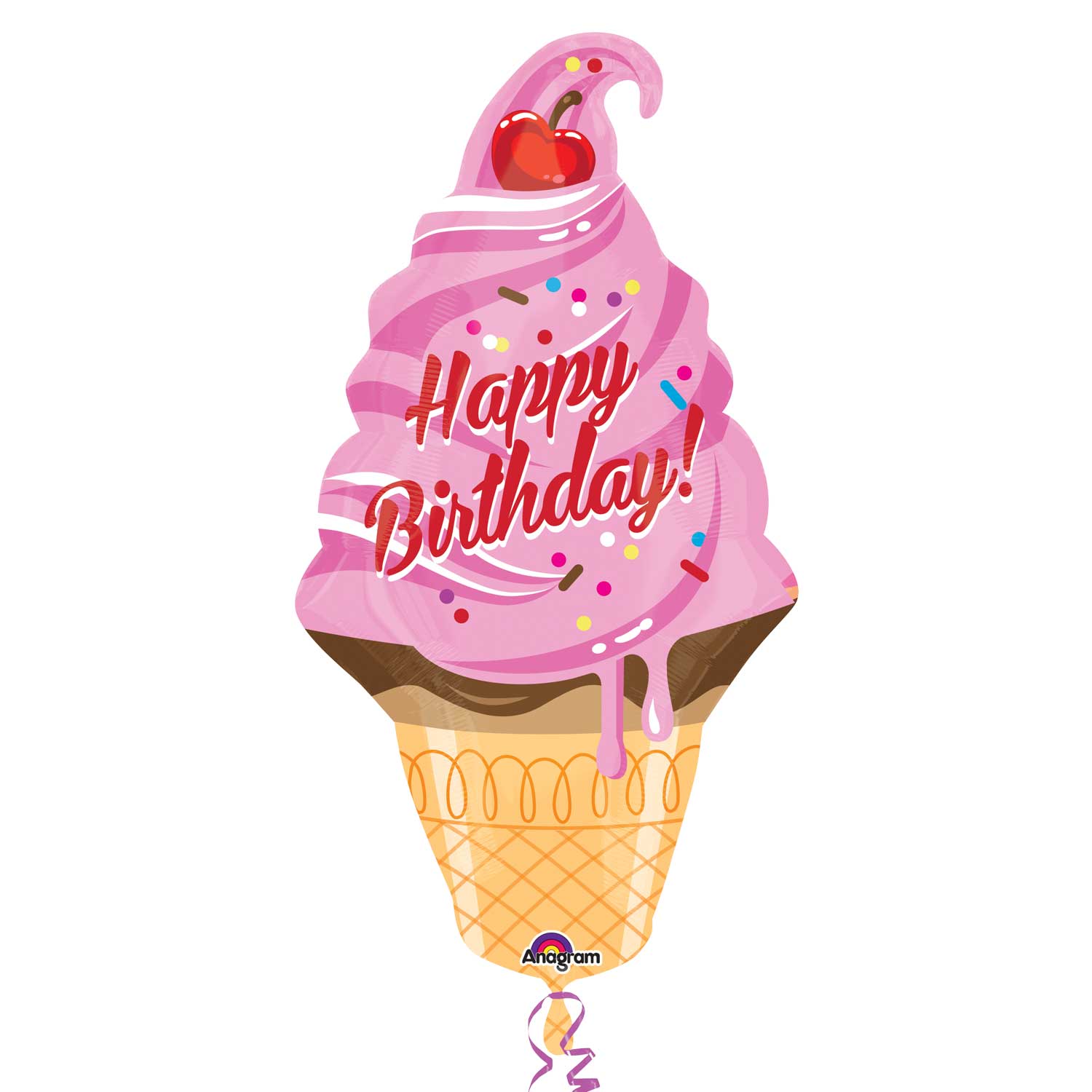 32 Happy Birthday Ice Cream Foil Balloon Sp Balloon Bouquet