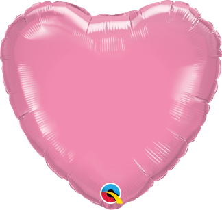 Pink 18" foil heart balloon