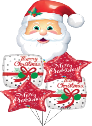 Santa Claus Foil Balloon Bouquet