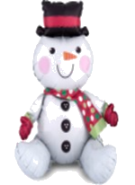 Sitting Snowman Foil Balloon