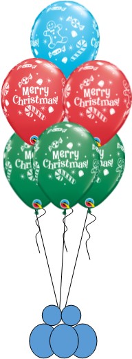 Tented Candy Blue Red and Green Latex Bouquet