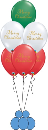 Tented Red white and Green Latex Bouquet