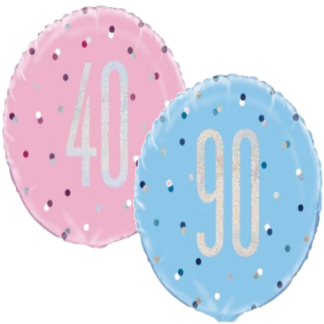 Age 40 - 90 Pink or Blue foil