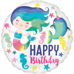 Sea life Happy Birthday 18" foil