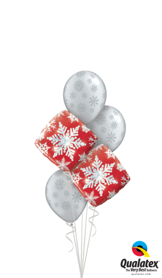Red and Silver Snowflakes