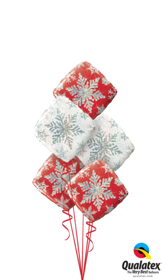 Red and White Christmas Snowflakes