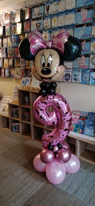 Minnie or Mickey Mouse with Foil Number