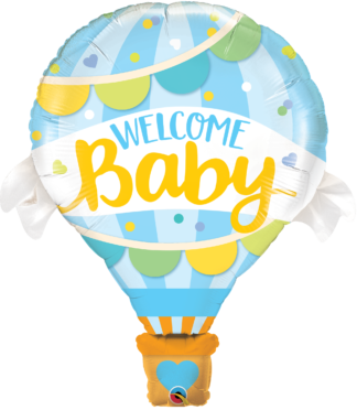 42" Welcome Baby hot air Balloon Blue