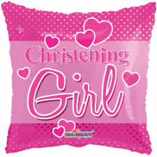 Christening Cushion Girl balloon