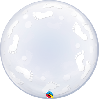 24" Baby Footprints Deco Bubble