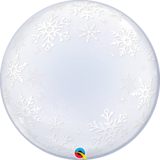 24" Frosty Snowflakes Deco Bubble