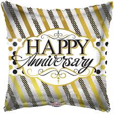 18" happy Anniversary Cushion Foil Balloon
