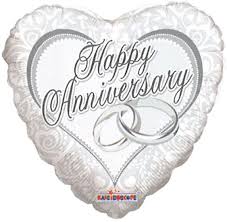 18" Happy Anniversary Heart Foil
