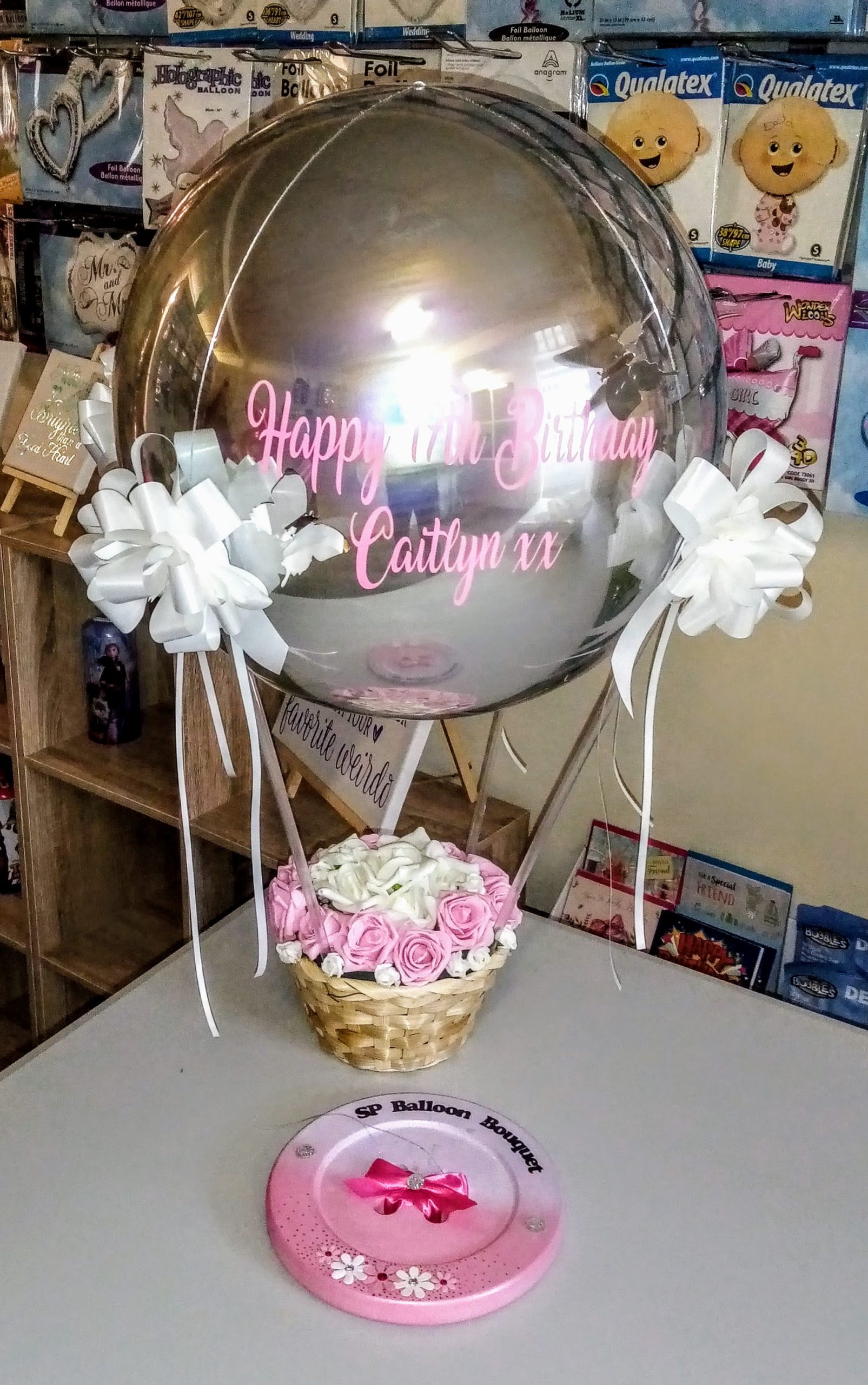 Personalised Birthday Orb - SP Balloon Bouquet